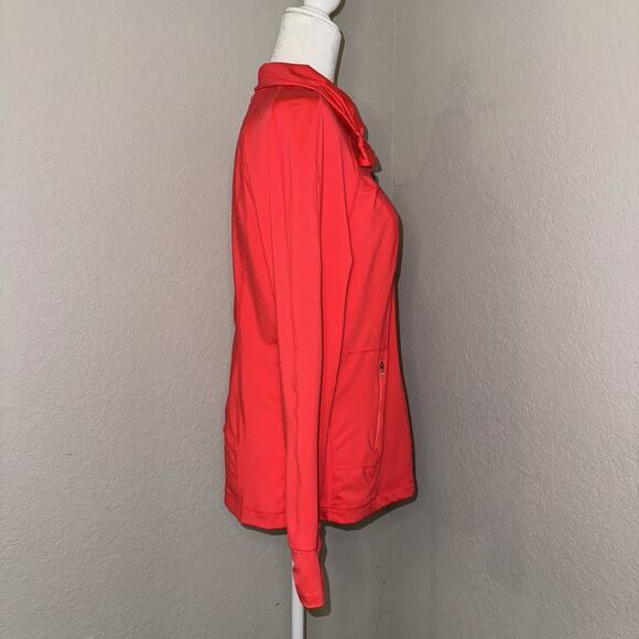 Tangerine Active Jacket Women’s Medium Neon Orange/Pink Coral Athletic Full Zip - Picture 2 of 5